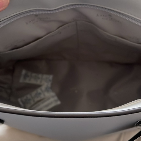 Brand new with tags, Kate Spade Saffiano leather bag in platinum gray. - Picture 6 of 7